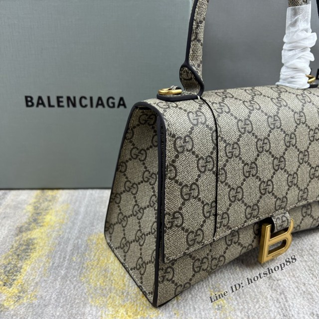 Balenciaga×GUCCI聯名專櫃爆款s沙漏包 巴黎世家原單手提肩背包 8895聯名 fyj1242